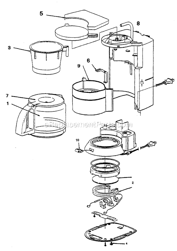 Page A Diagram and Parts List for PR15  Mr Coffee Coffee Maker